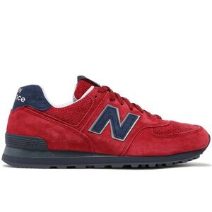 New Balance us 574 suede blue and red size 5.5 men’s/ 7 women’s